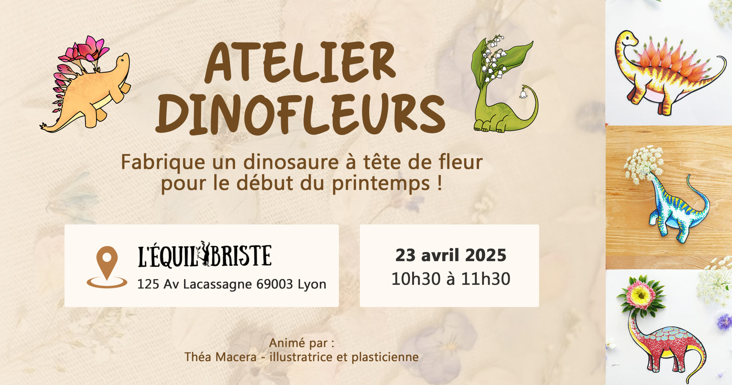 23 AVRIL atelier dinofleurs 