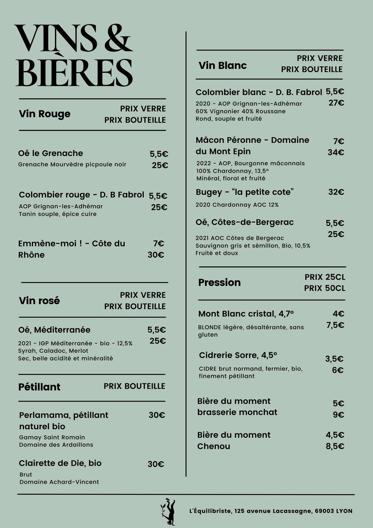 Vins & bières juin 2025