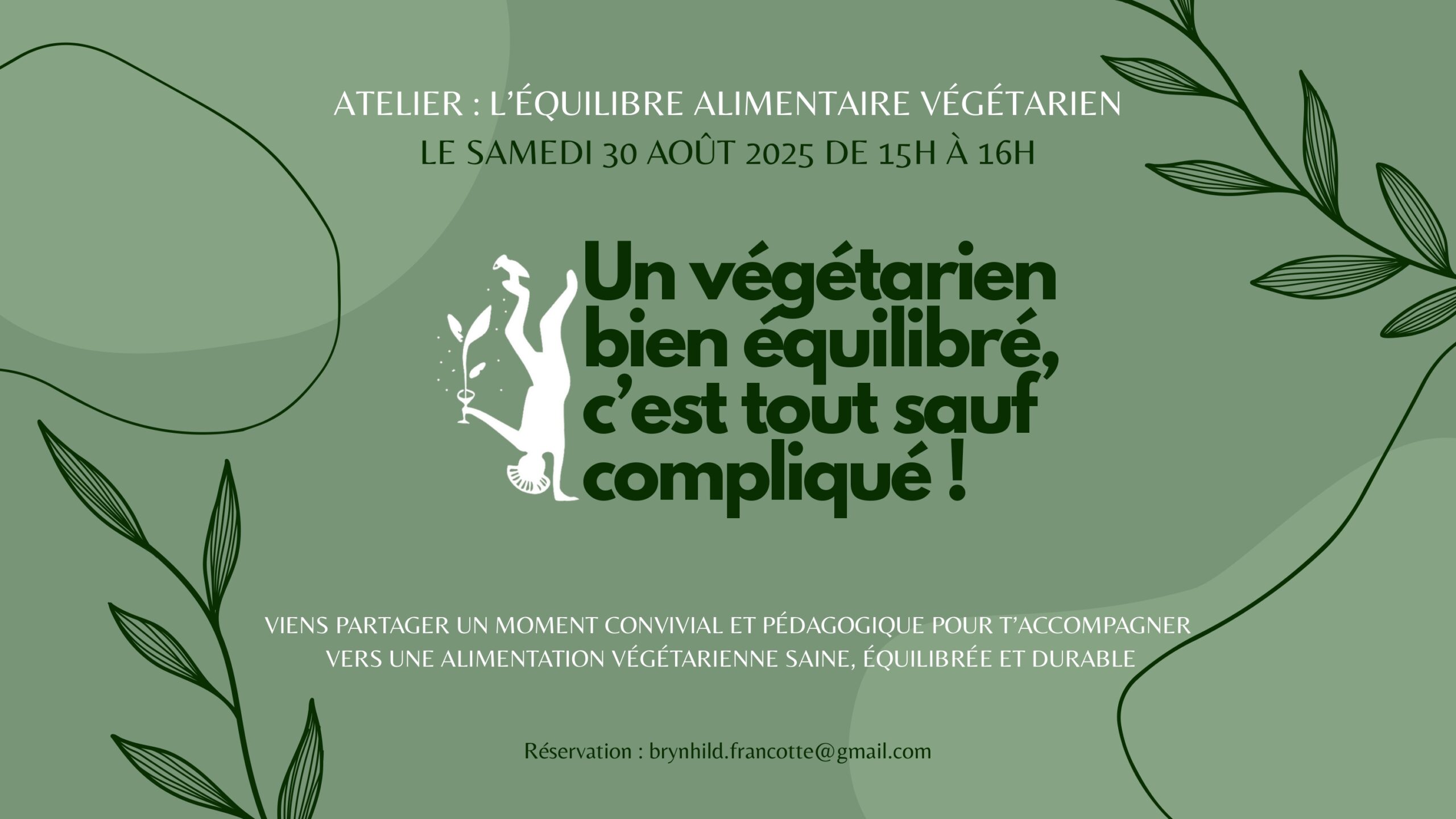 Atelier équilibre alimentation végétarien
