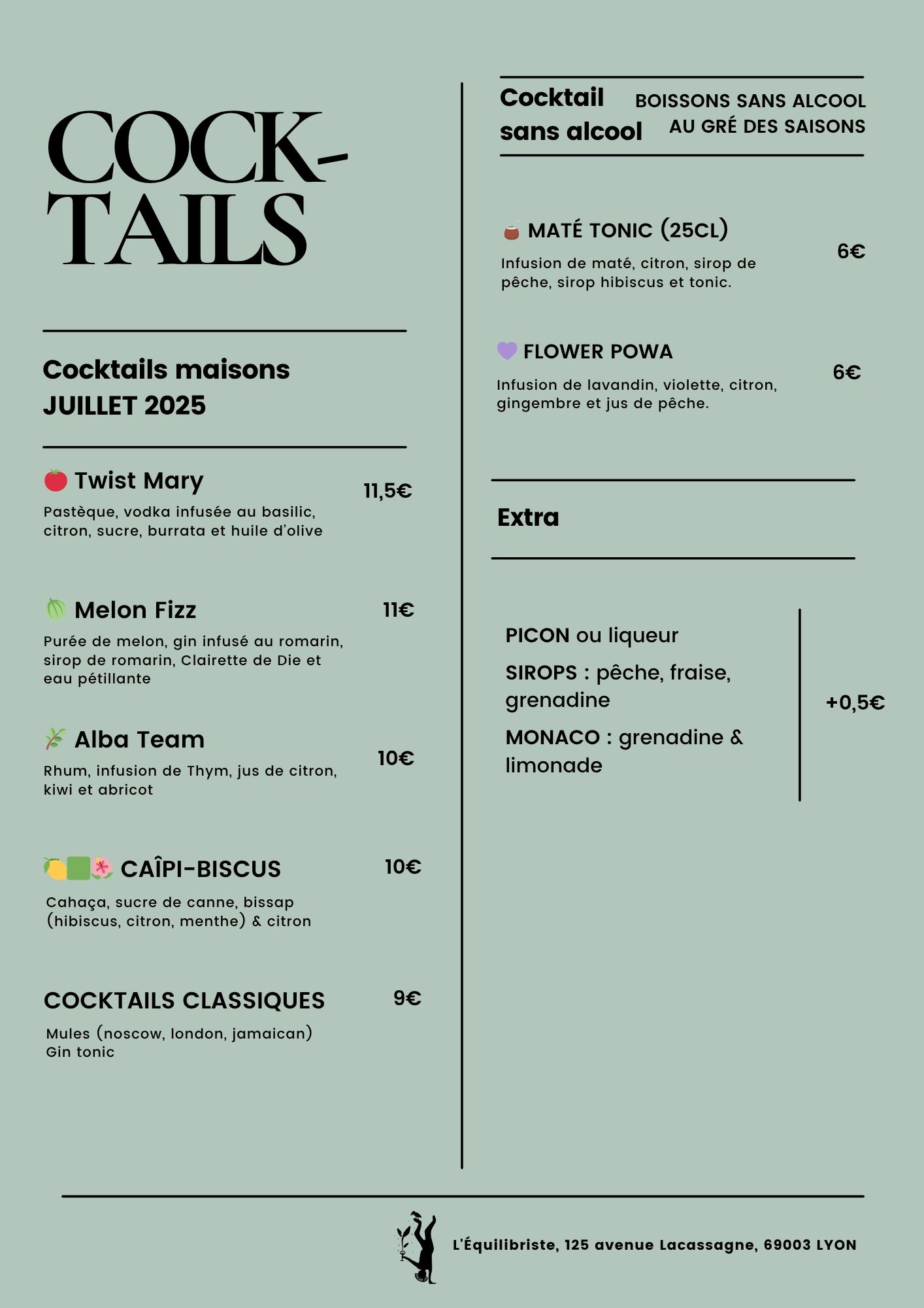 Cocktails - mai juin 2025