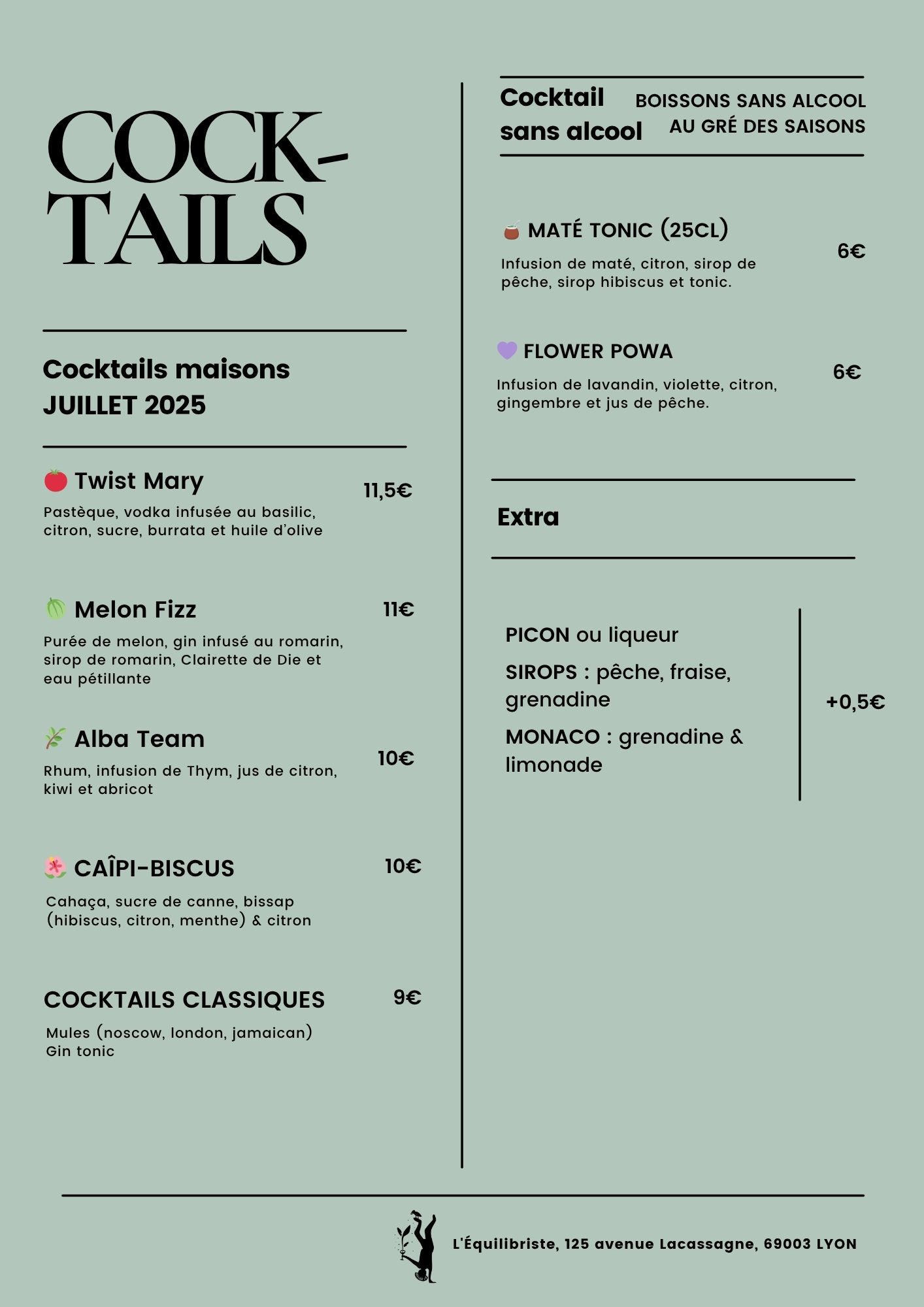 Cocktails - juillet 2025