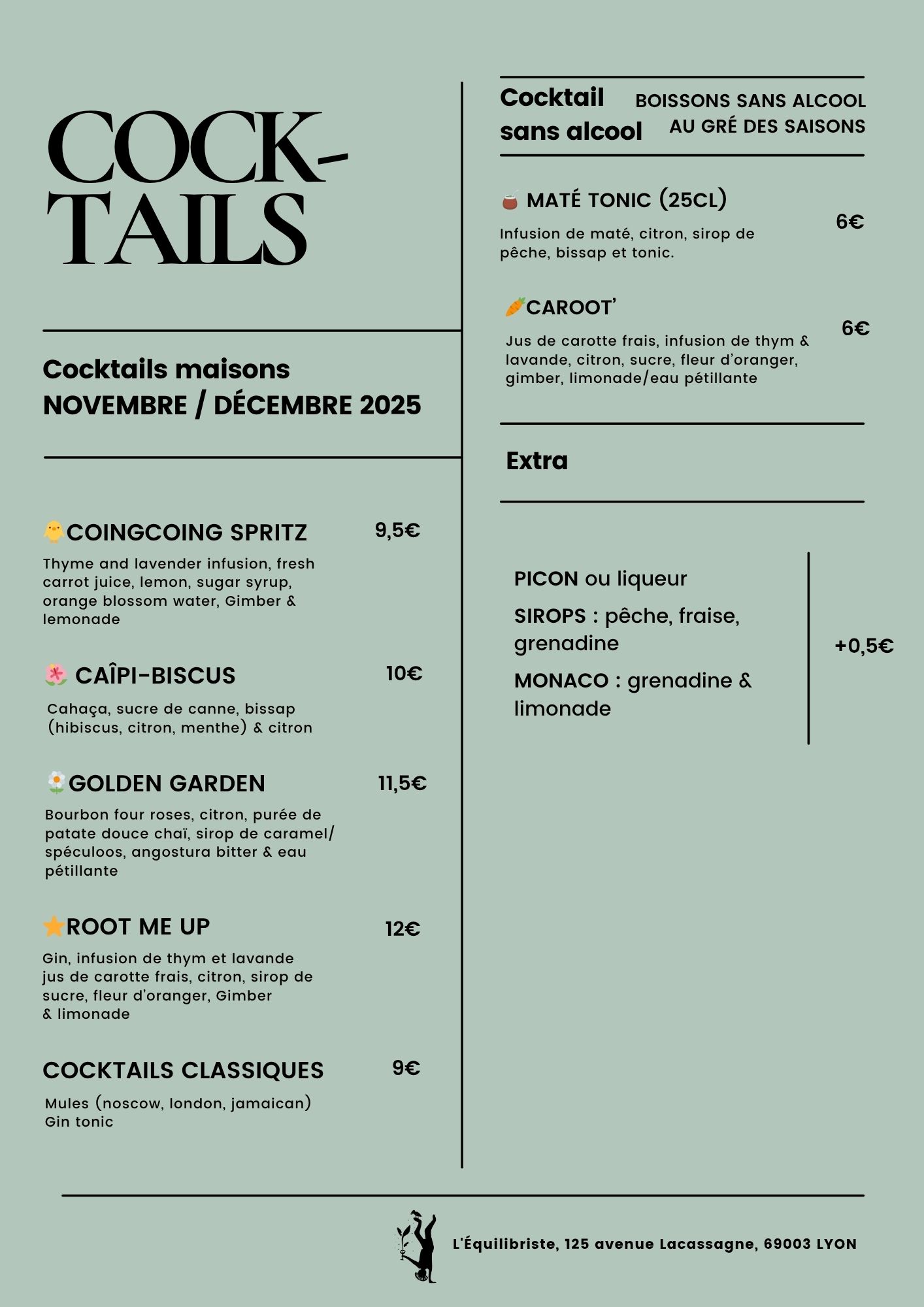 Cocktails - nov dec 2025