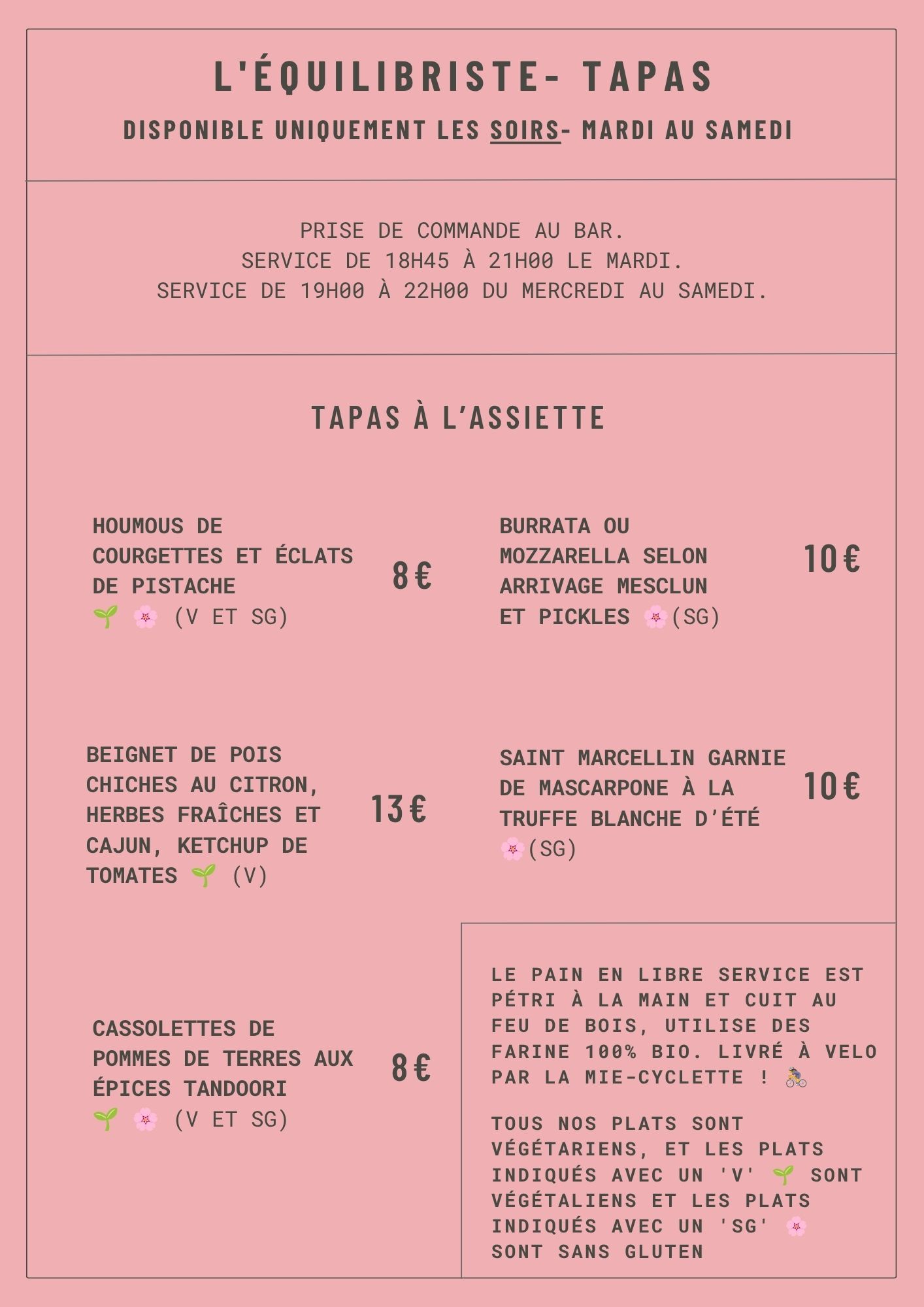 Tapas juillet 2026 FR