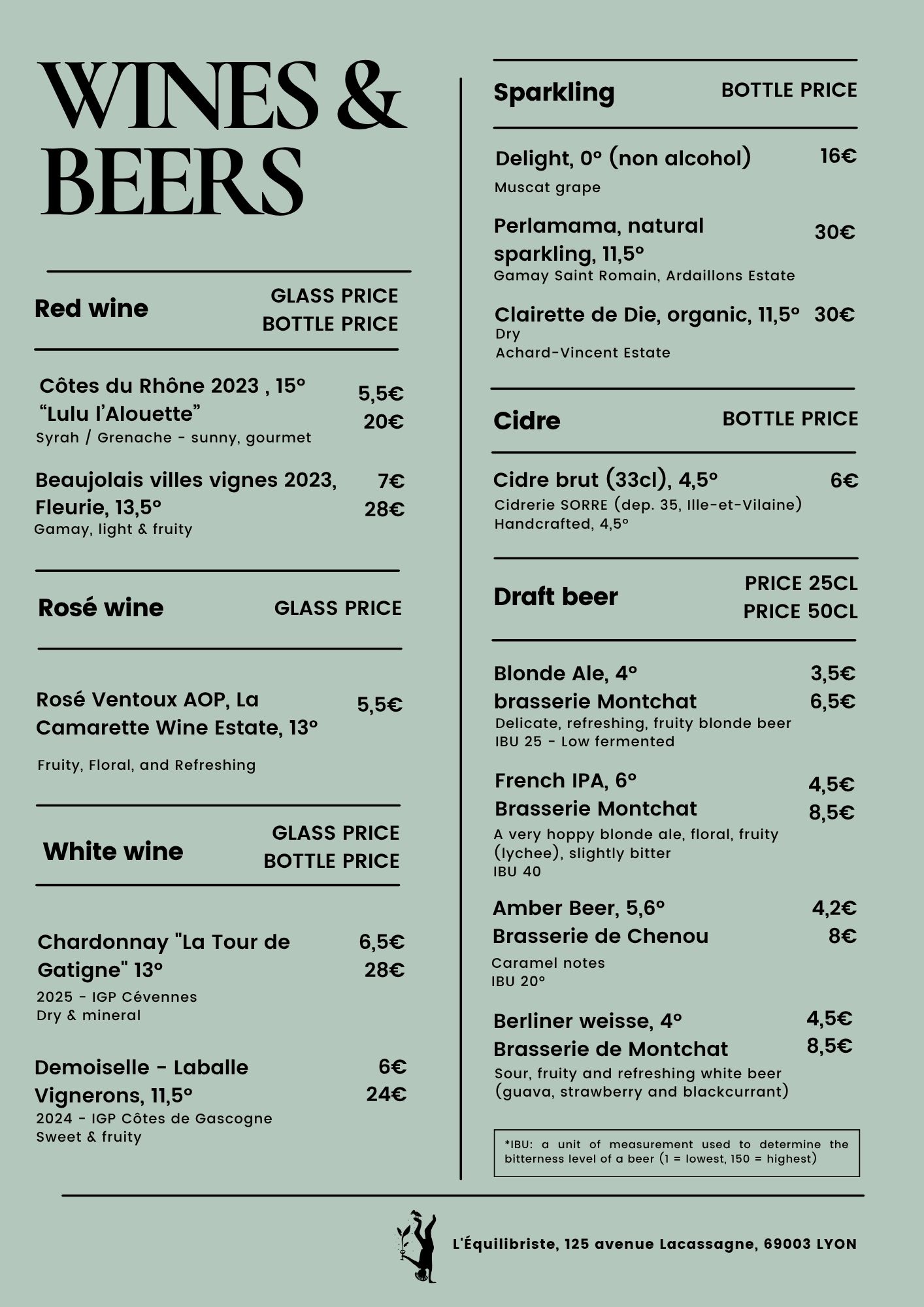 Wines and beers